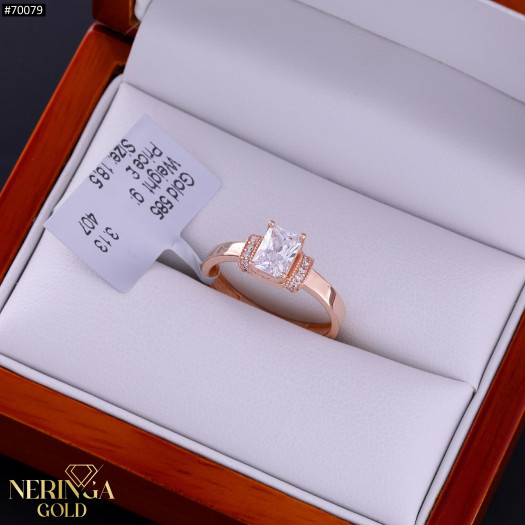 Rose gold women's ring #70079