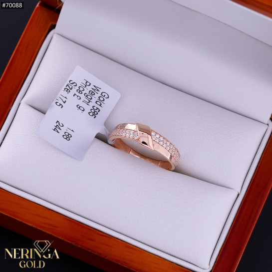 Rose gold women's ring #70088