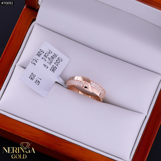 Rose gold women's ring #70092