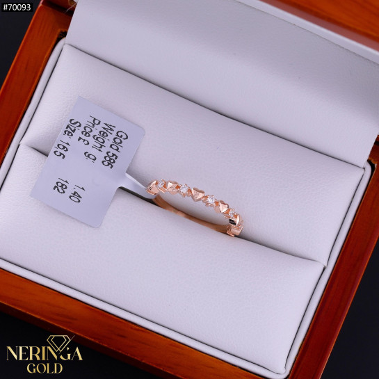 Rose gold women's ring #70093