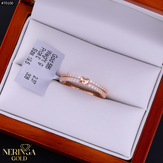 Rose gold women's ring #70100