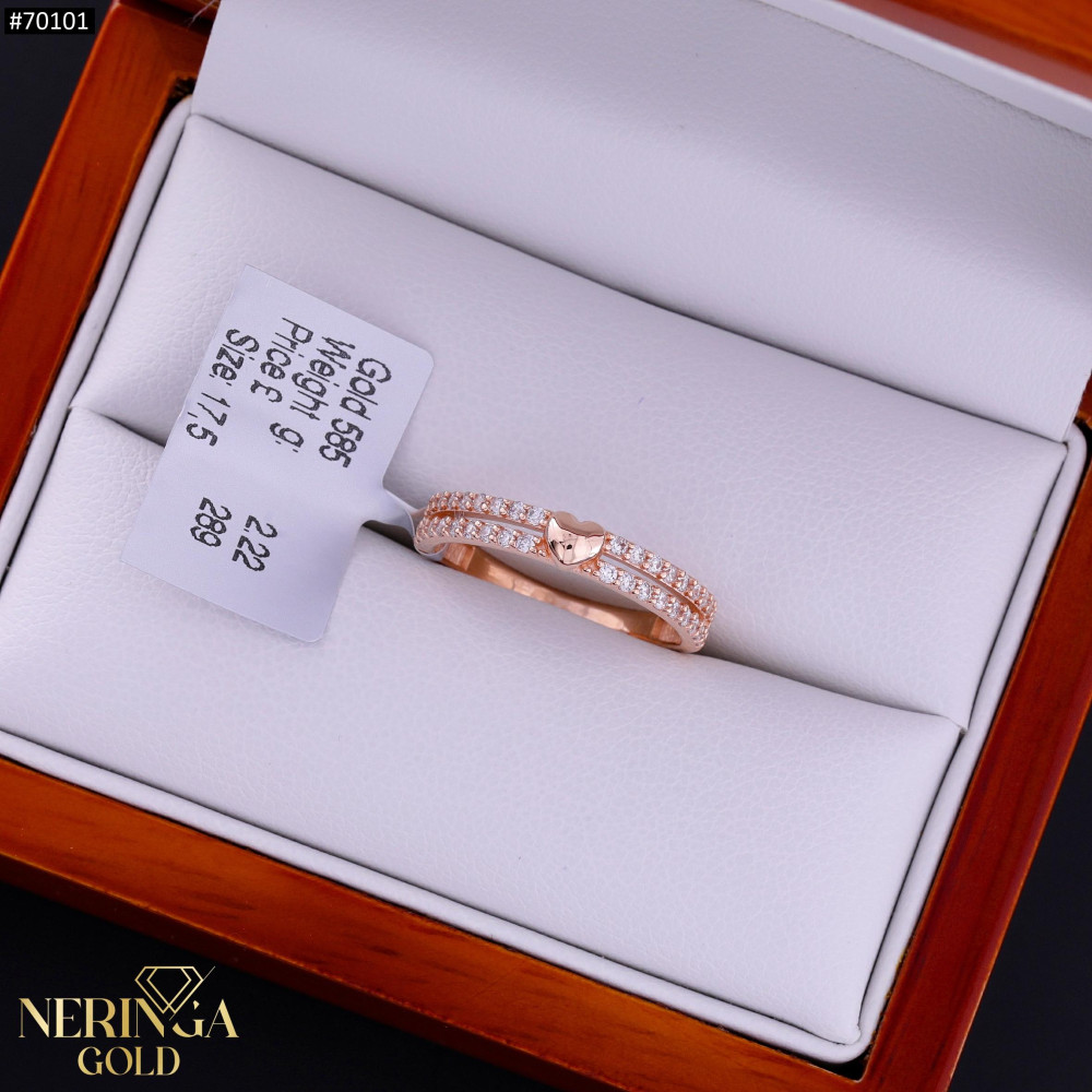 Rose gold women's ring #70101