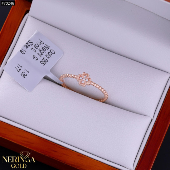 Rose gold women's ring #70246
