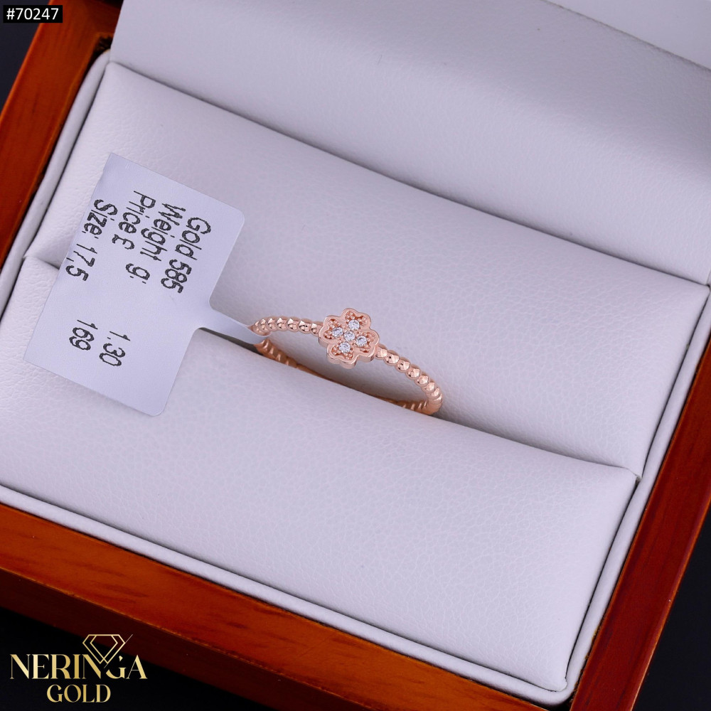 Rose gold women's ring #70247