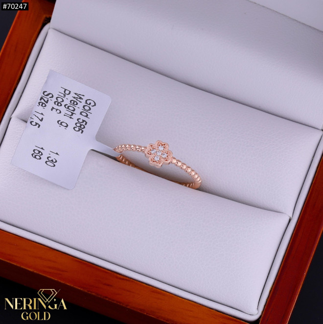 Rose gold women's ring #70247