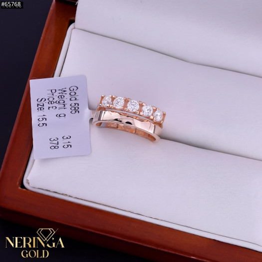 Rose gold women's ring #65768