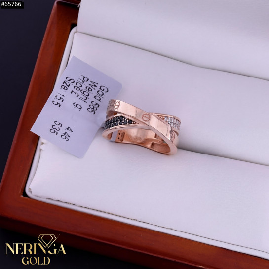 Rose gold women's ring #65766
