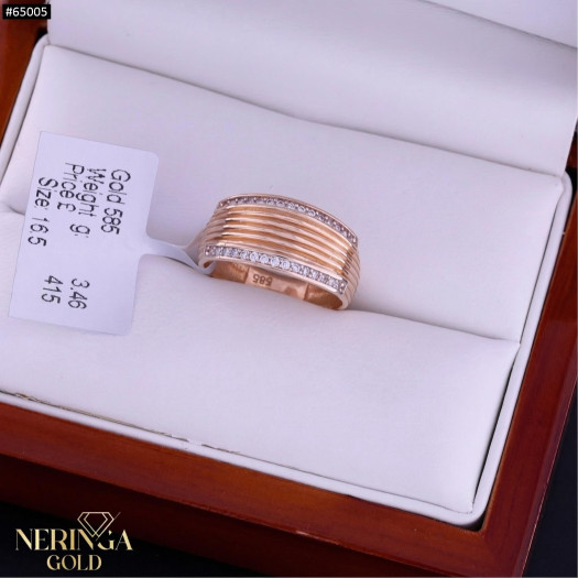 Rose gold women's ring #65005