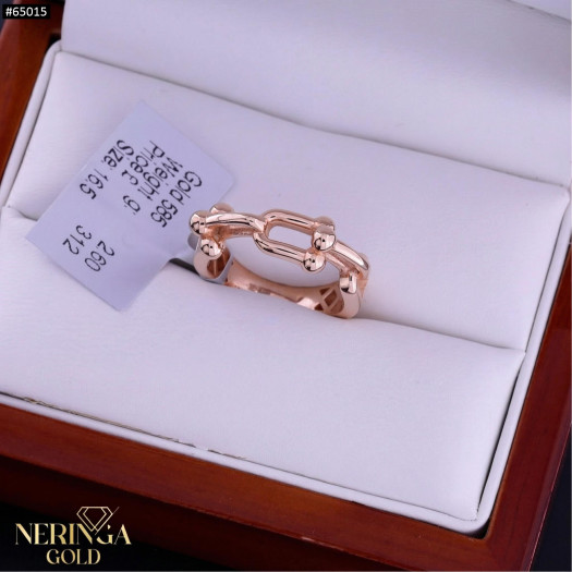 Rose gold women's ring #65015
