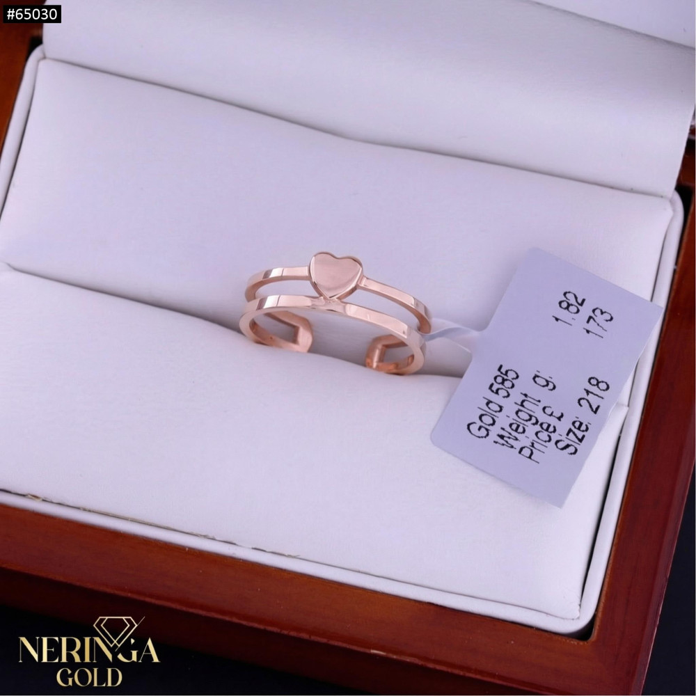 Rose gold women's ring #65030