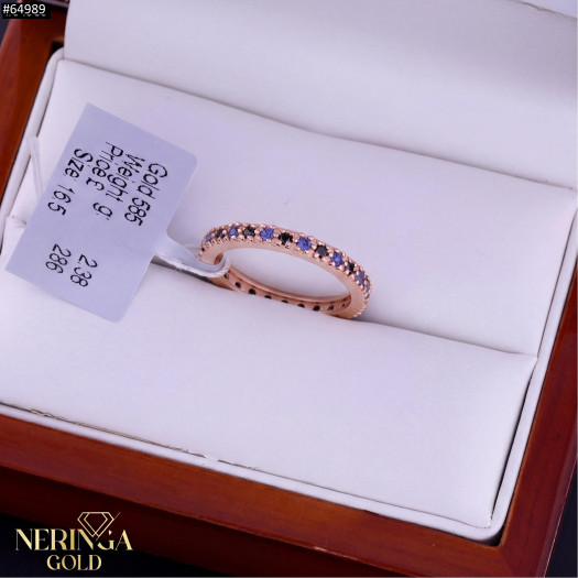 Rose gold women's ring #64989