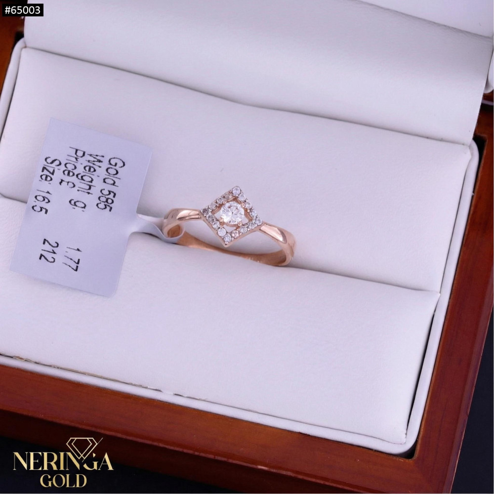 Rose gold women's ring #65003