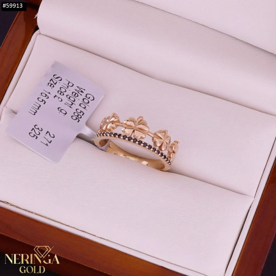 Rose gold women's ring #59913