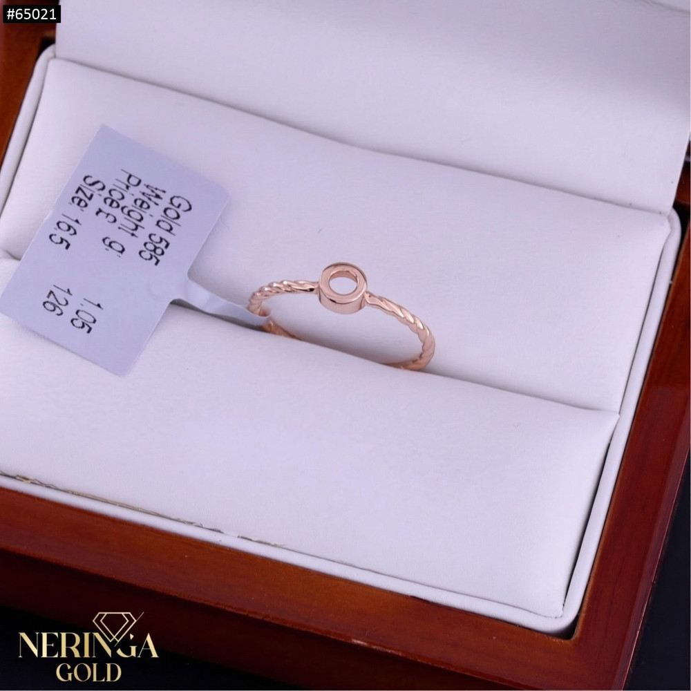 Rose gold women's ring #65021