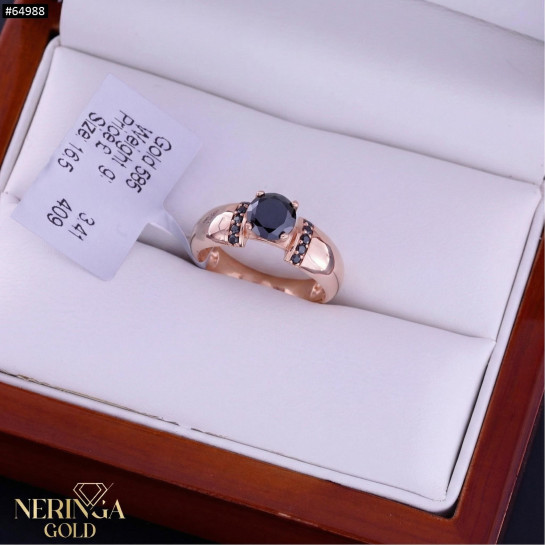 Rose gold women's ring #64988