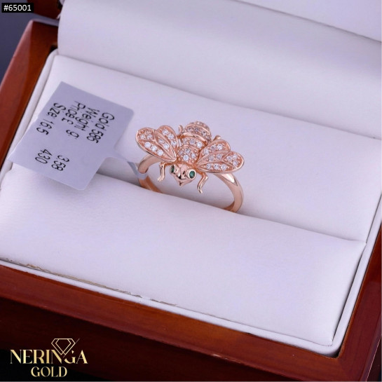 Rose gold women's ring #65001