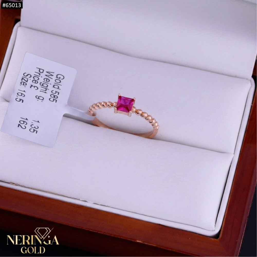 Rose gold women's ring #65013