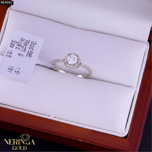 White gold women's ring #64995