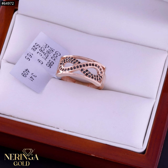 Rose gold women's ring #64972