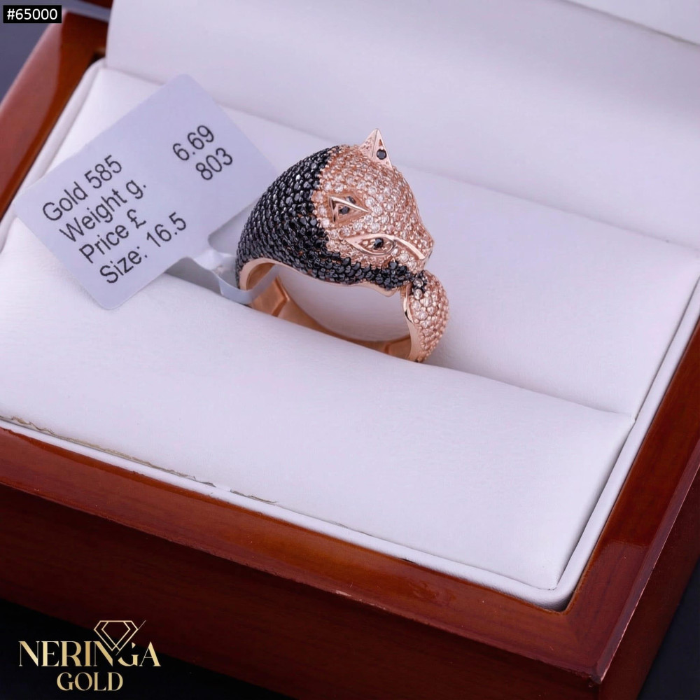 Rose gold women's ring #65000