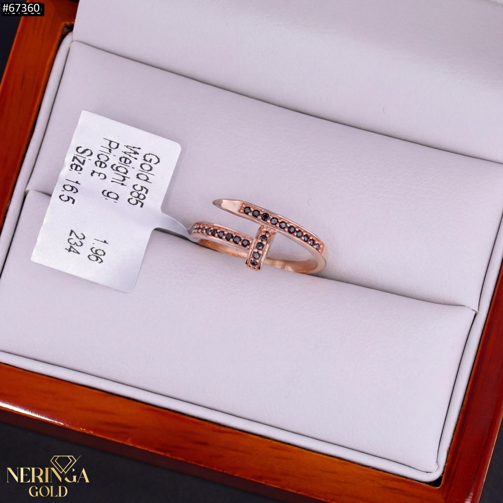 Rose gold women's ring #67360