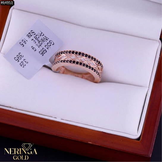 Rose gold women's ring #64953