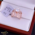 Rose gold women's ring #64965
