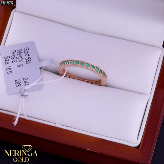 Rose gold women's ring #64973