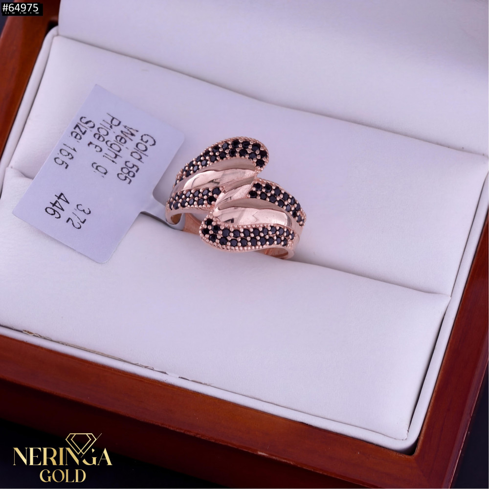 Rose gold women's ring #64975