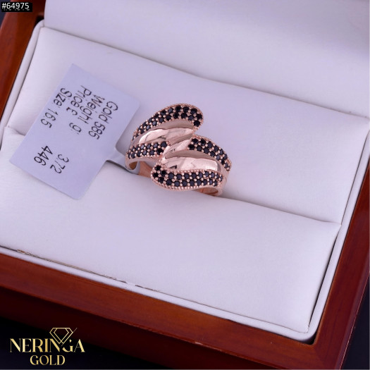 Rose gold women's ring #64975