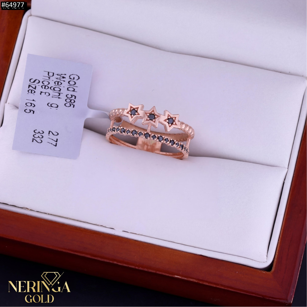 Rose gold women's ring #64977