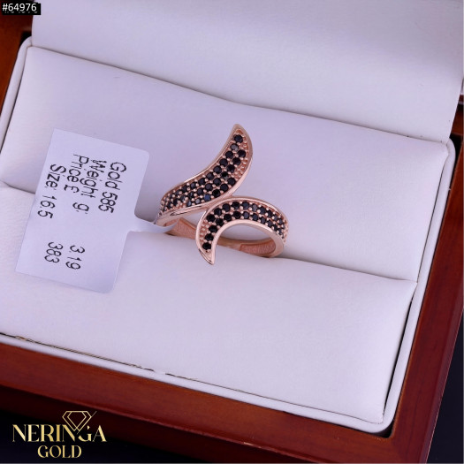 Rose gold women's ring #64976