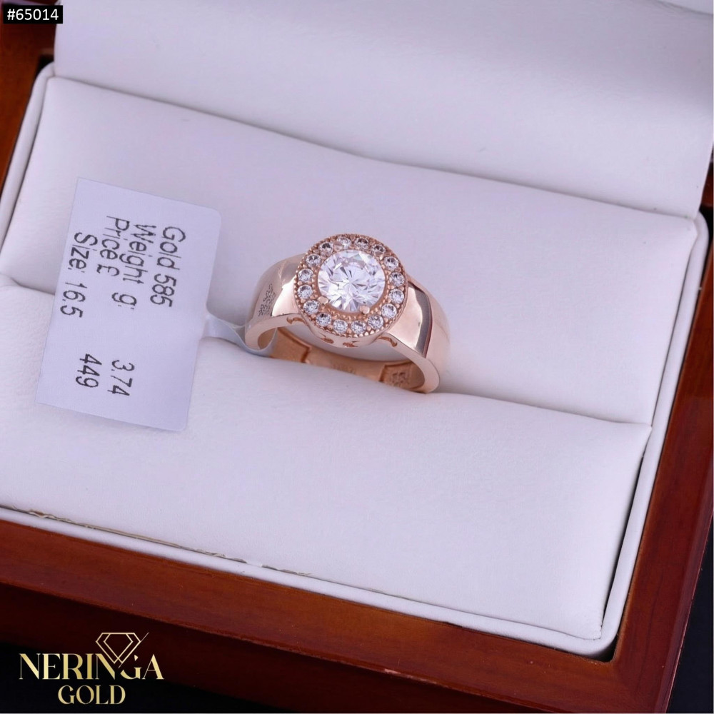 Rose gold women's ring #65014