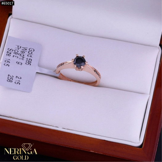 Rose gold women's ring #65017
