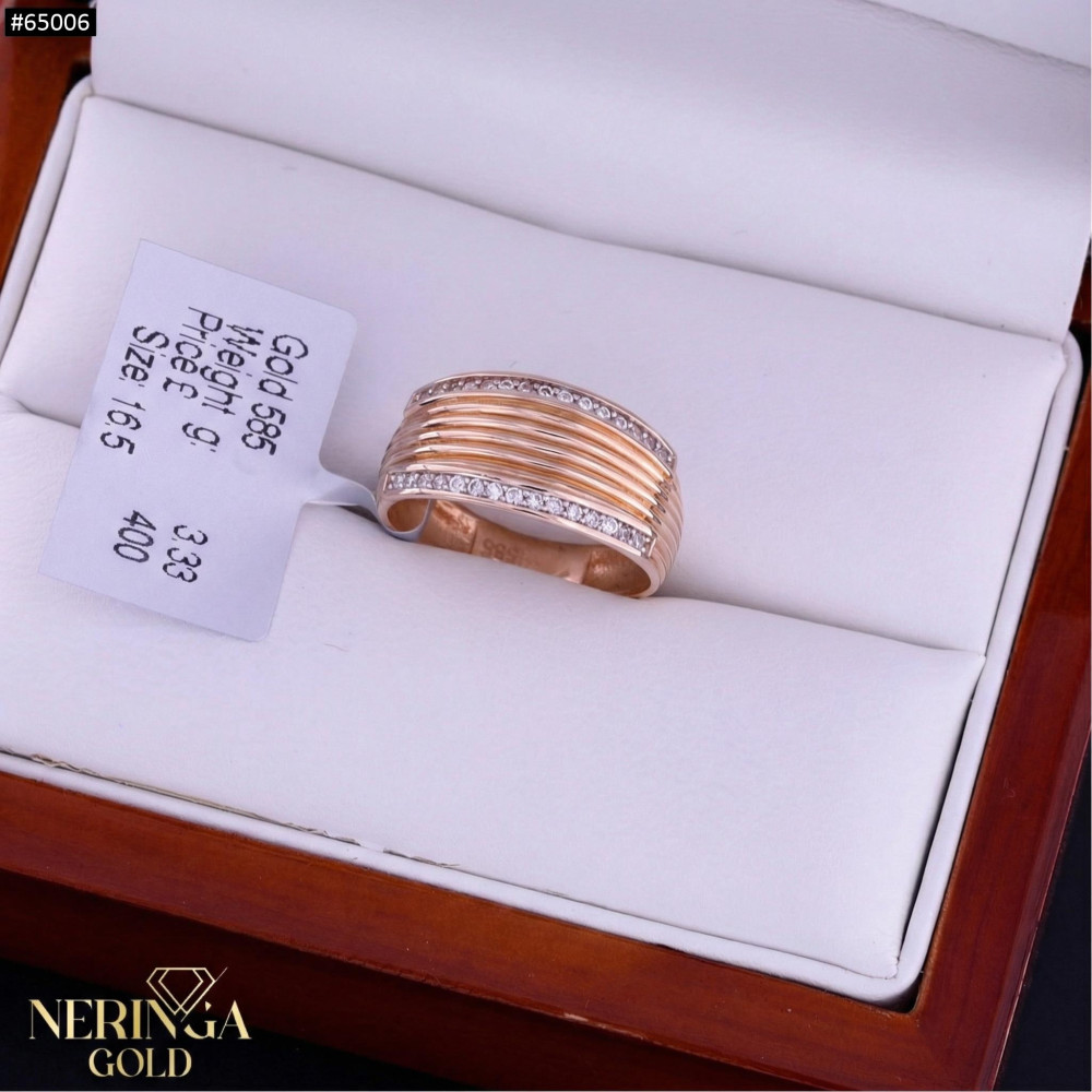 Rose gold women's ring #65006