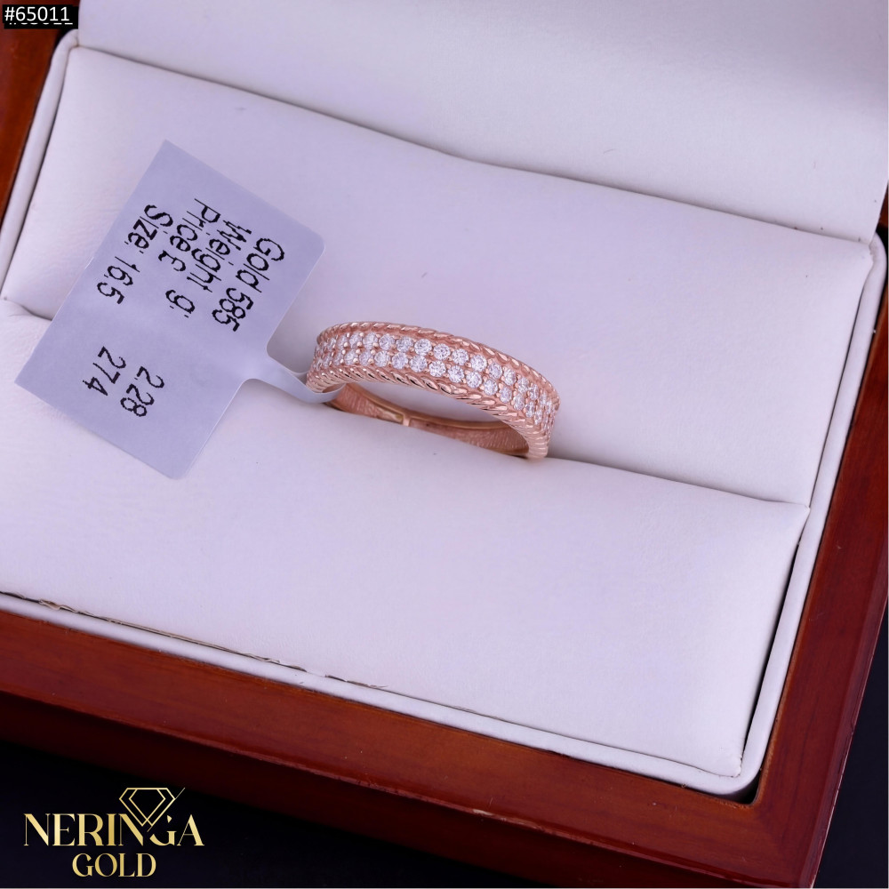 Rose gold women's ring #65011