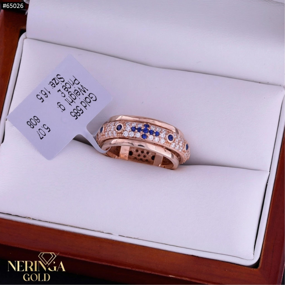 Rose gold women's ring #65026