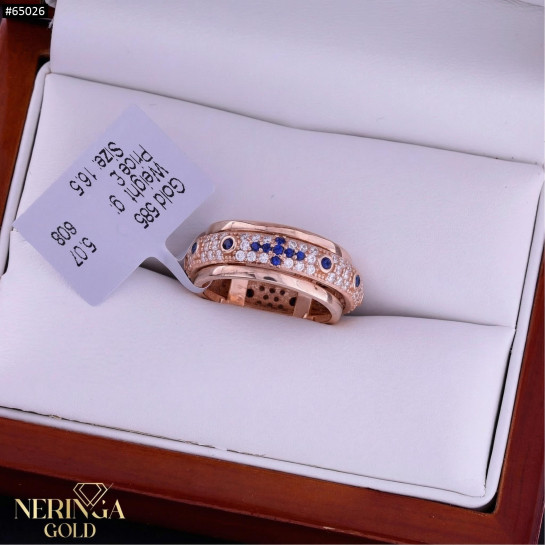 Rose gold women's ring #65026