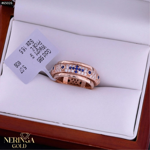 Rose gold women's ring #65026