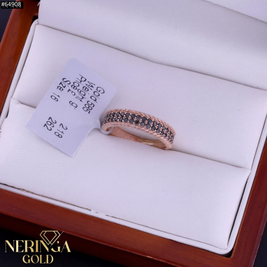 Rose gold women's ring #64908