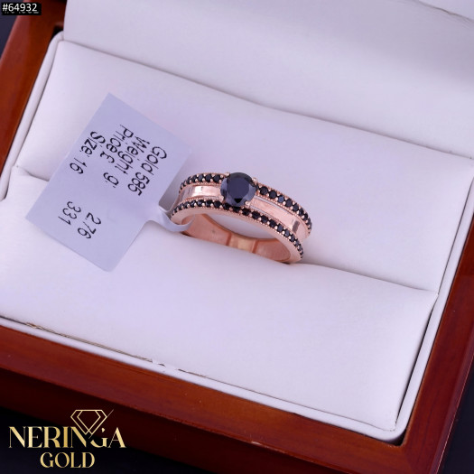 Rose gold women's ring #64932