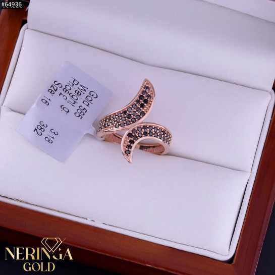 Rose gold women's ring #64936