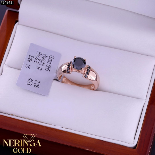 Rose gold women's ring #64941