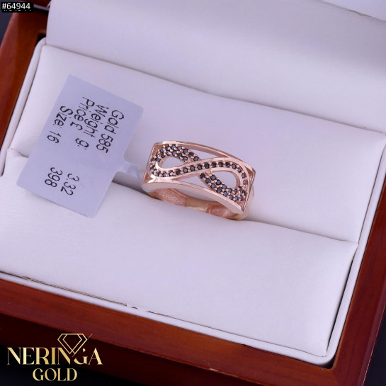 Rose gold women's ring #64944