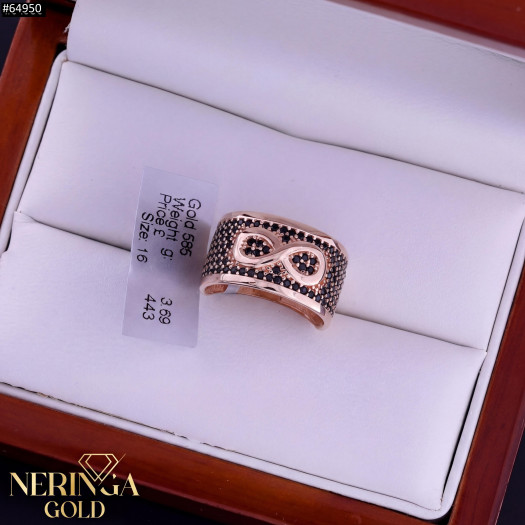 Rose gold women's ring #64950