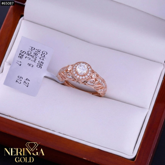Rose gold women's ring #65087