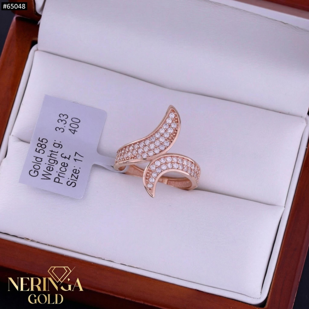 Rose gold women's ring #65048