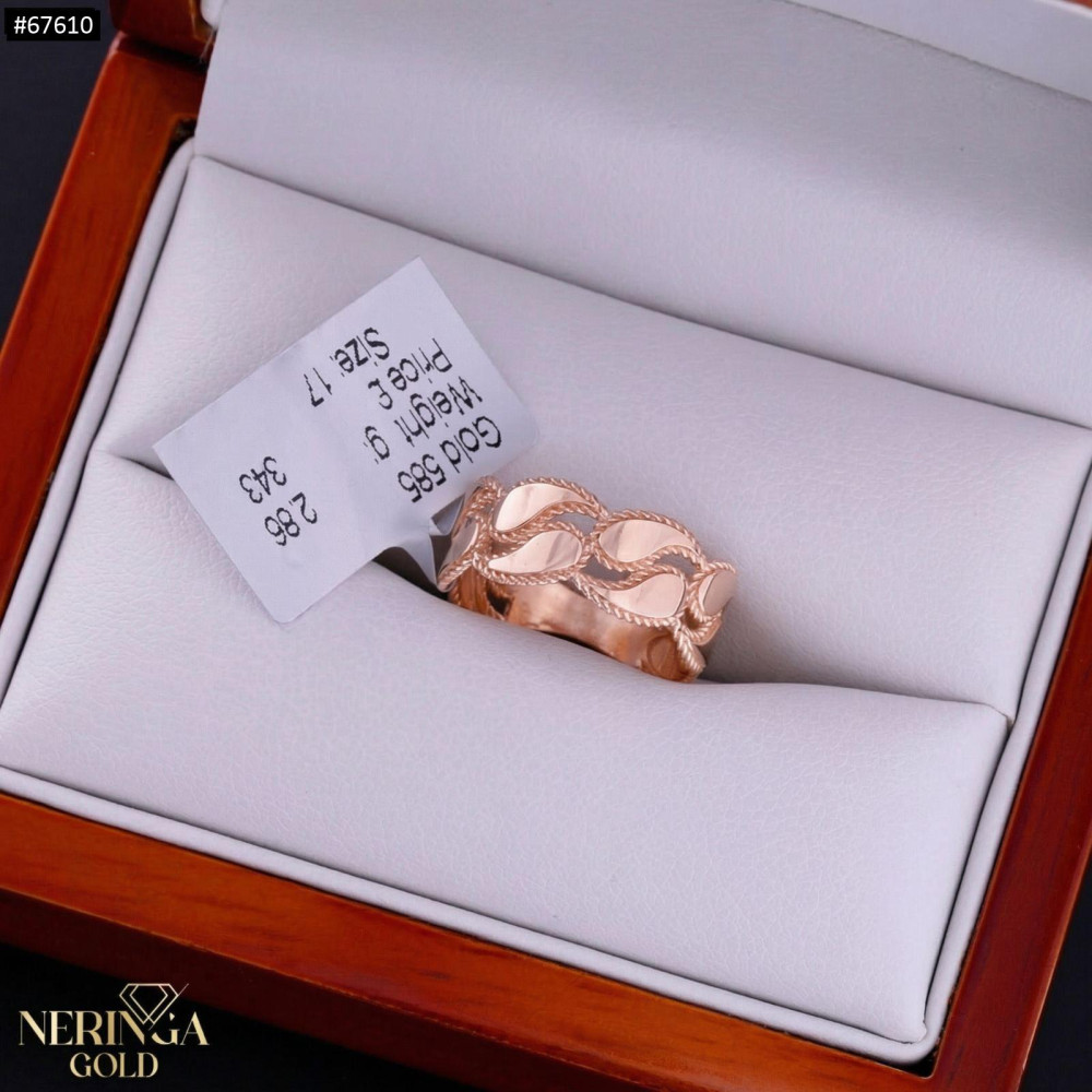 Rose gold women's ring #67610