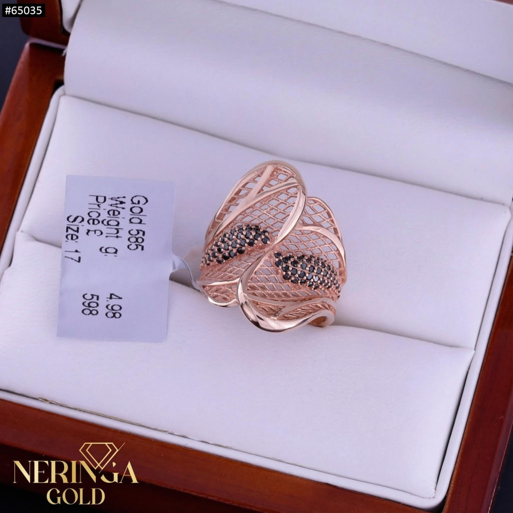 Rose gold women's ring #65035