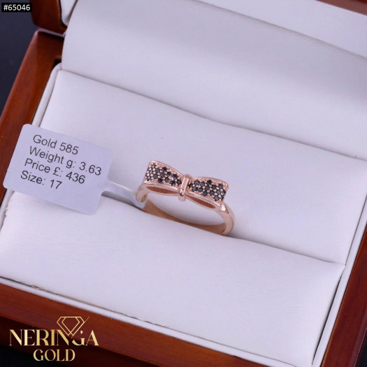 Rose gold women's ring #65046